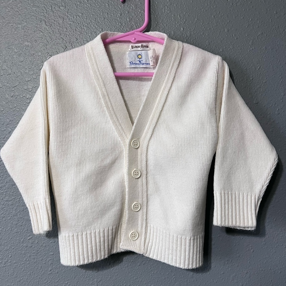 VNTG Florence Eiseman Neiman-Marcus Toddler Girl Ivory Sweater Made In USA 2T/3T